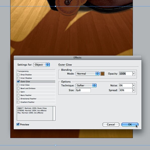 Screenshot: Add an effect