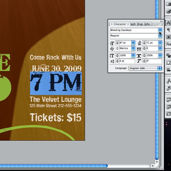 Screenshot: Add a text frame